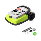 M10 Robot Mower Bundle Two Reference Stations | Automatic Front/Back Yard Mowing